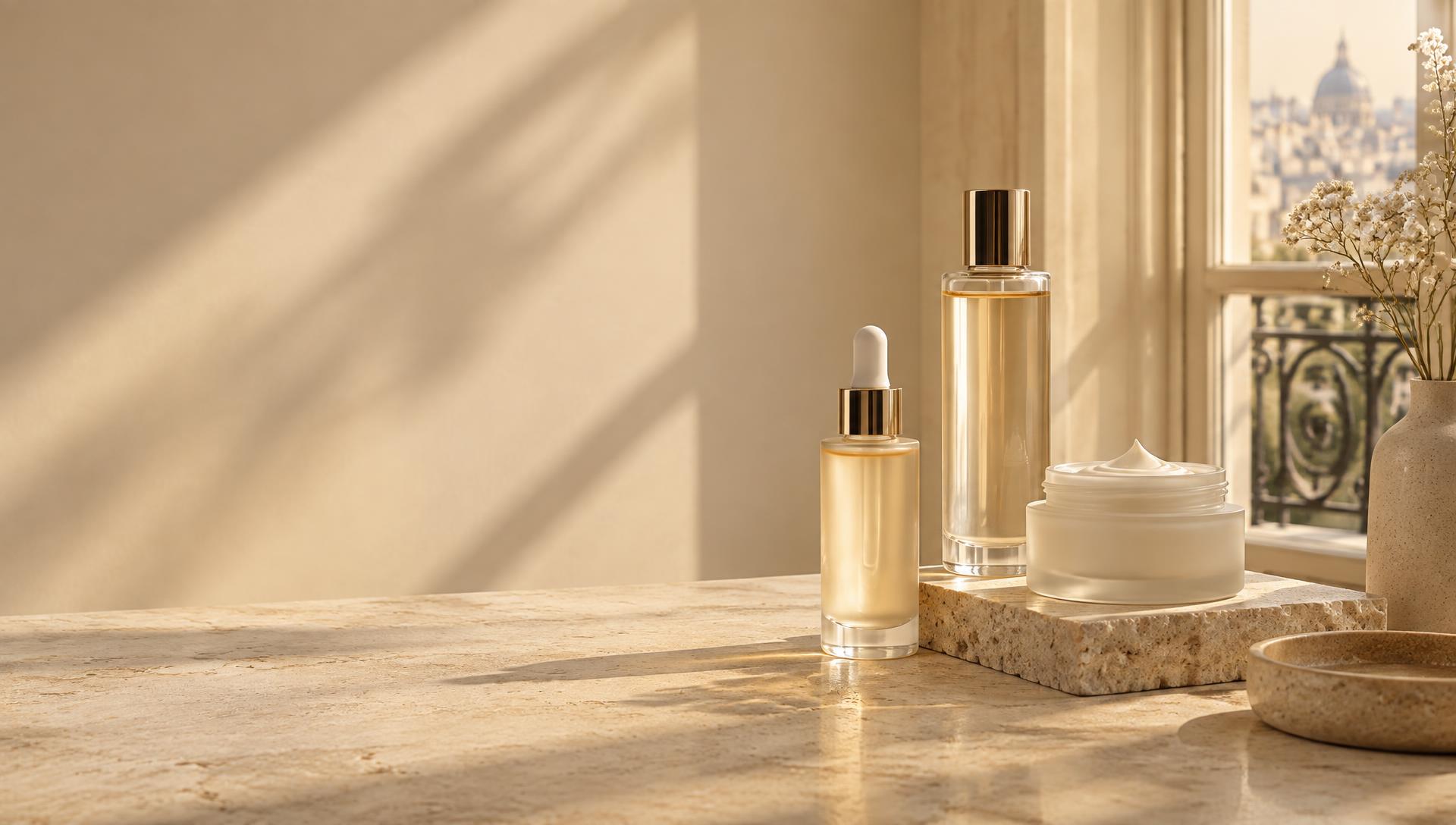 Célaune skincare in soft Parisian light